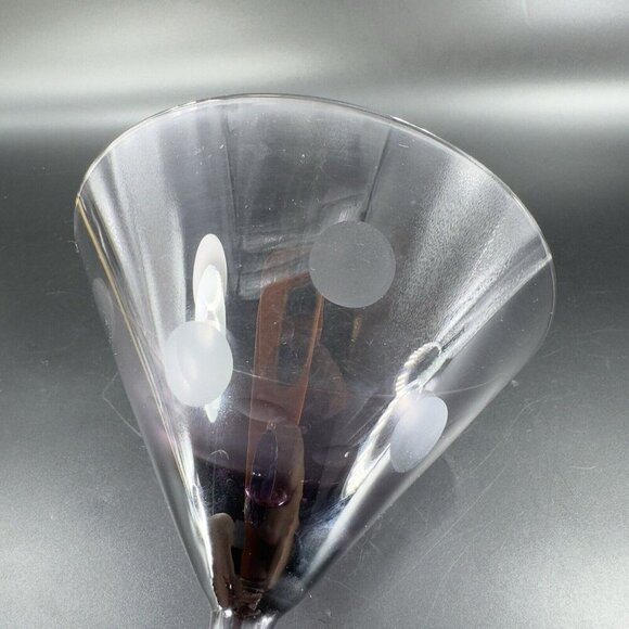 Waterford Marquis POLKA DOT Purple Amethyst Martini Glass Drinking Crystal - Picture 10 of 13